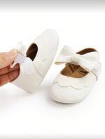 Baby white bow shoes - Image 4